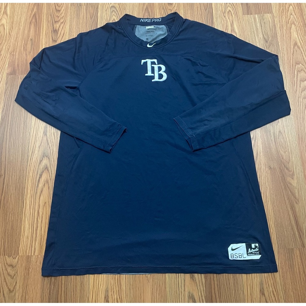 Tampa Bay Rays Nike Pro Hypercool Team Issued Long Sleeve 2XL MLB Authentic